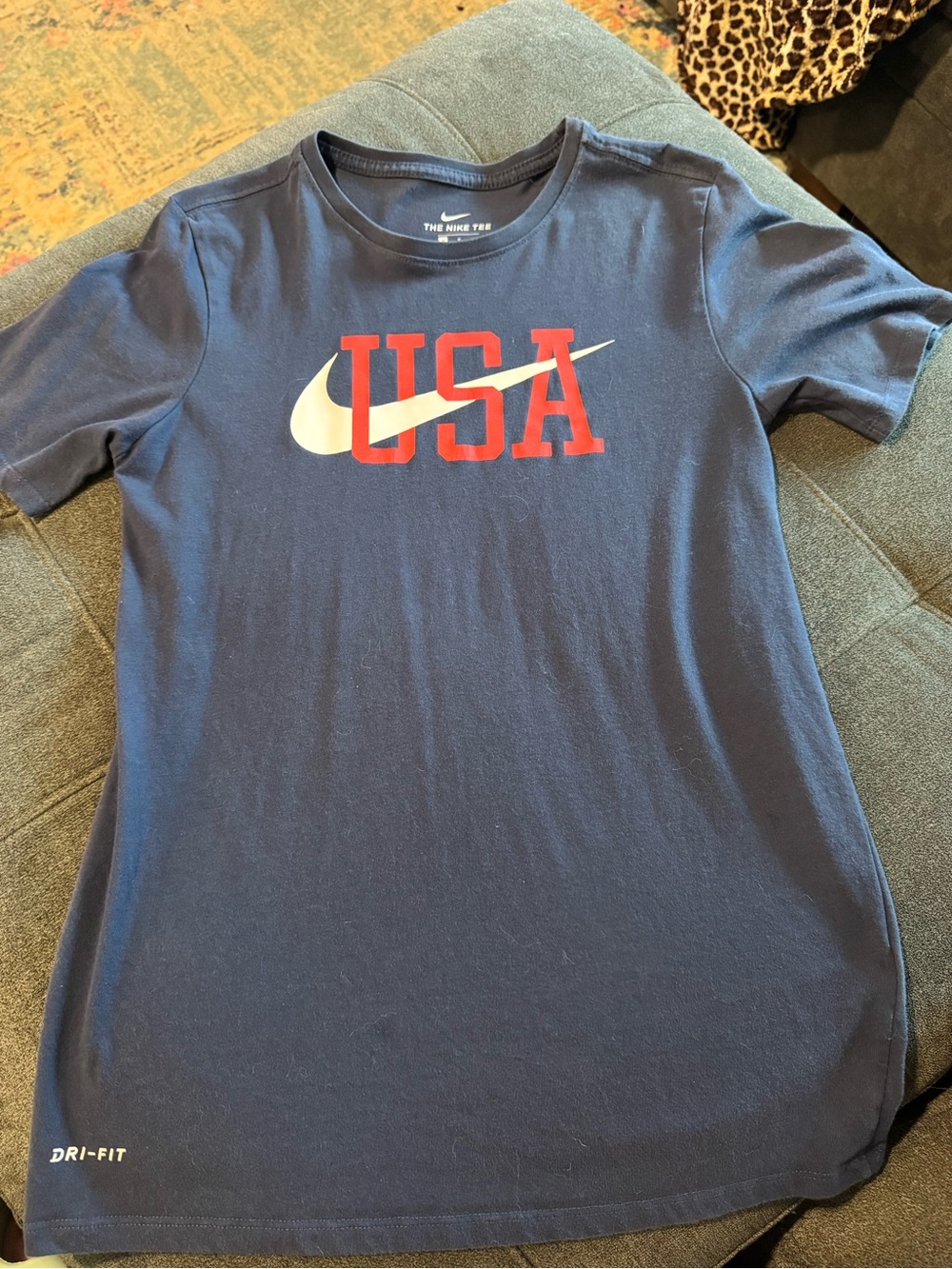 Nike Men’s S Blue USA Short Sleeve Crew Neck Tee